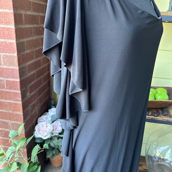 B. Smart Sparkly One-Shoulder Flutter Dress. Size 14 Girls Night Fun! - Picture 5 of 6